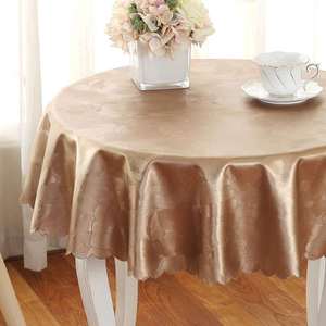 Nappe de ménage de style européen moderne grande nappe ronde en cuir PU imperméable à l'huile imperméable à l'eau chaude - Product Image 2