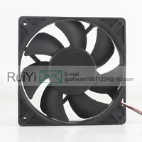 Sunon 5V 24V 48V DC 12V 12.0W AC EC 12025 120X120X25MM 12CM Grand ventilateur à air Châssis à double bille Deux câbles Ventilateur de refroidissement PMD1212PTB1-A
