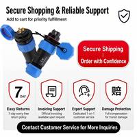 Steker Soket Las Tipe SP13 M13 Rongwei Bulat Tahan Air Termoplastik IP68 Kabel Steker Tahan Air