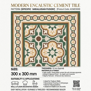<span class=keywords><strong>Azulejos</strong></span> de Piso y Pared de Estilo Moderno Francés, Hechos a Mano, de Porcelana Antigua, Antideslizantes y Resistentes al Desgaste, para Dormitorio, Baño, Cocina, Hotel - Product Image 1