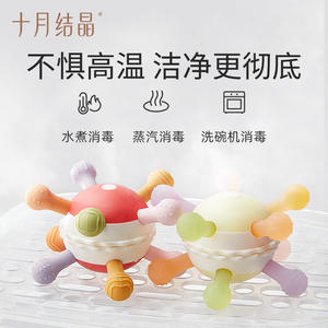 Juguete de pelota para bebé, mordedor de silicona, sonajero, 0-24 meses, unisex, multicolor - Product Image 5