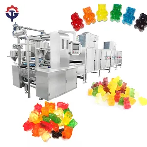 PLC controlled High depositing speed vitamins small Gummy healthy jelly Candy machine Manufacture with LED touch panel