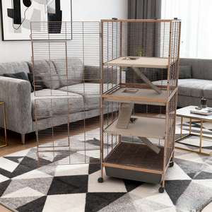 Spacieux 24 "x 24" intérieur fil métallique petit animal <span class=keywords><strong>cochon</strong></span> <span class=keywords><strong>d</strong></span>'<span class=keywords><strong>inde</strong></span> et lapin <span class=keywords><strong>Cage</strong></span> Habitat Mobile Pet Habitat - Product Image 2