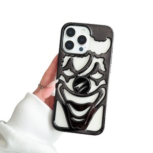 Funda para teléfono móvil con diseño de payaso hueco, acabado mate galvanizado, estilo Ins de moda urbana, para <span class=keywords><strong>iPhone</strong></span> 17 Pro Max 16 15 14 13 12 - Product Image 5