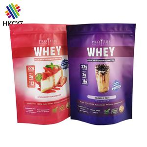 Bolsa de plástico con cremallera para embalaje de alimentos, bolsa con estampado personalizado, color blanco mate, OEM - Product Image 1