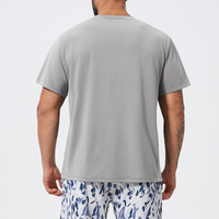 D-DDX1094 T-shirt d'entraînement de gymnastique pour hommes de haute qualité à séchage rapide à manches courtes avec motif solide de grande taille en gros