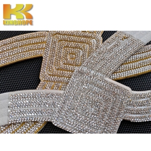 Appliques de strass personnalisées chanceuses patchs de strass pour la décoration de chaussures applique de cristal pour chaussure - Product Image 3