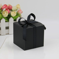 Boîte en papier pliable recyclée en gros, boîte carrée pour emballage de bonbons, boîte cadeau pour emballage de chocolat, boîte en papier cadeau