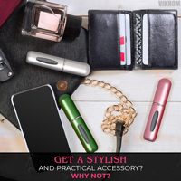 Portable 5ml Mini Rechargeable Parfum Atomiseur Bouteilles Fenêtre Visuelle En Aluminium Collier En Métal Base Voyage Lotion Dentifrice Rouge À Lèvres