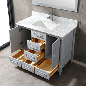 Meuble-lavabo de salle de bain haut de gamme de 30 pouces avec vasque en céramique et caractéristiques résistantes à l'eau - Product Image 4