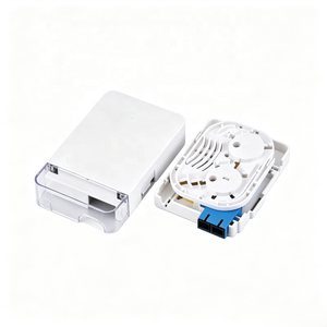 Caja de Roseta de Fibra Óptica Dúplex FTTH, ABS, Puerto Único, Montaje en Pared o Escritorio, Adaptador SC LC, Placa de Terminación Óptica Interior - Product Image 1