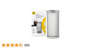 Bộ lọc cà phê và trà ủ lạnh bằng lưới thép không gỉ 100 micron, kích thước 8x21cm, dạng trụ, dùng cho bình Mason miệng rộng - Product Image 4