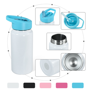<span class=keywords><strong>Bouteille</strong></span> d'eau isotherme pour enfants <span class=keywords><strong>de</strong></span> 14 oz avec couvercles colorés pour sublimation, idéale pour l'impression par transfert thermique – Vente en gros - Product Image 5