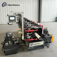 Machine de formage à froid de gouttières à grande vitesse, machine de fabrication de tuyaux de gouttière ronds pour eaux pluviales avec entraînement par chaîne et moteur