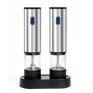 Molinillo de Pimienta Recargable USB Externo Ajustable de Acero Inoxidable, con Cinco Niveles de Grosor, Batería de Larga Duración - Product Image 1