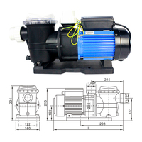 Pompe de circulation de piscine à économie d'énergie Water Faery série FLSTP, de 0,35 CV à 2 CV, avec options 110 V/220 V/380 V, en matériau ABS, installation facile