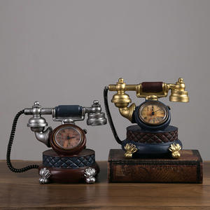 Modèle de téléphone vintage Horloge et montre Décorations Étude créative Café Restaurant Horloge Siège Horloge Décoration - Product Image 4