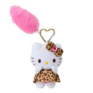 Nuevo Llavero de Peluche de Hello Kitty Marrón de la Colección Hawaii Holiday, Muñeco de Peluche de Hello Kitty Negra Surfista, Colgante de Peluche - Product Image 5