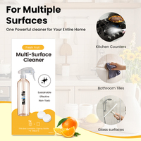 Solution de nettoyage multi-usages écologique personnalisée, kit de nettoyage tout usage, comprimés effervescents, flacon pulvérisateur, zéro déchet