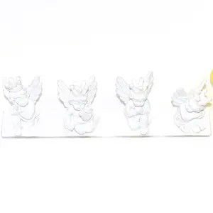 White Semi Nude Angel Figurine 24pcs Resin Crafts Interior Ornaments Holiday Small Gifts