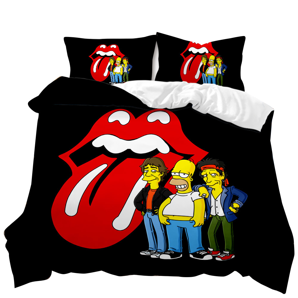 Simpsons 3D duvet cover Printed King Queen Kids Size Digital bedding sets for kids on sale