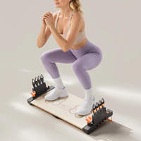 Équipement de fitness pour la maison, yoga, pilates, planche multifonction en bois pour pompes, tractions, squats, étirements, entraînement des hanches