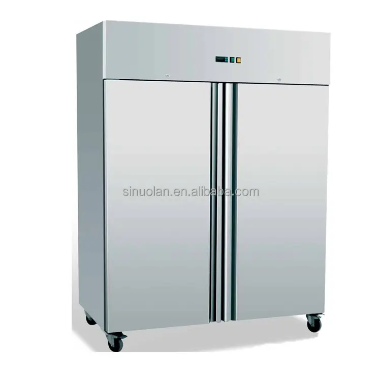 Refrigerador comercial upright, de alta qualidade, 2 portas, 6 portas, para cozinha em aço inoxidável, industrial