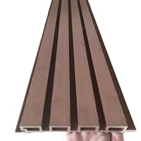 Panneaux de revêtement mural en PVC imitation bois de première génération, imperméables, pour l'extérieur, persiennes en WPC pour hôtels et bureaux