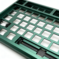 Kit de clavier mécanique GH60 personnalisé, usiné CNC avec précision, anodisé, coque en alliage d'aluminium avec usinage par électroérosion à fil