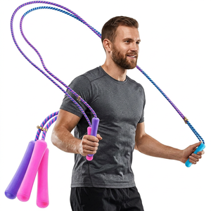 Corde à sauter simple réglable et personnalisable en matériaux variés, emballage portable, unisexe, différentes longueurs - Product Image 2