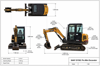 Persediaan Besar Berbagai Model Harga Terjangkau Excavator SANY SY55C Bekas untuk Proyek Lanskapasi dan Pemindahan Tanah