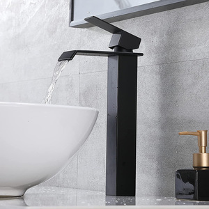 Robinet de lavabo cascade en acier inoxydable 304, monocommande, pour lavabo de salle de bain sur comptoir - Product Image 2