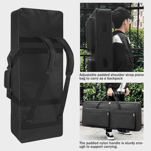 Étui pour clavier avec roulettes et bretelles réglables, sac de transport rembourré avec 4 poches pour accessoires, échantillon gratuit - Product Image 6