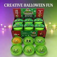 Boîte mystère en forme de monstre vert, jouet souple en TPR, jouet anti-stress à presser, jouets sensoriels pour cadeau de Noël, vente en gros