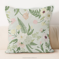 Court en peluche Floral Vintage jeter oreiller couvre imprimer housses de coussin décoratives pour ferme décor à la maison salon extérieur