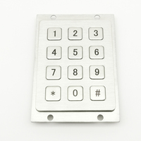 Teclado Metálico Industrial 3X4 Resistente al Agua y a Vandalismo, Personalizado de Fábrica para Terminales de Autoservicio y Consulta ATM, Venta al Por Mayor