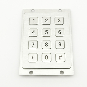 Bàn phím kim loại công nghiệp số 12 phím để gắn lỗ <span class=keywords><strong>kiosk</strong></span> - Product Image 4