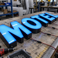 Logo personnalisé en acier inoxydable, conception gratuite, signalétique publicitaire 3D, lettres géantes lumineuses, enseigne lumineuse pour magasin
