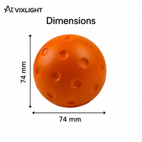 Balle de pickleball silencieuse en mousse PU, anti-bruit, rebond élevé, souple, 74 mm, 30 g, pour entraînement et décompression en intérieur