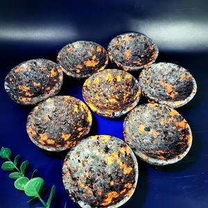 Nuevo Cuenco de Cristal Tallado Natural Curativo, Cuenco de Cristal Yooperlite Pulido Reactivo a los Rayos UV para Decoración - Product Image 5