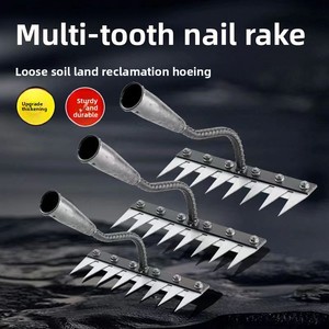 Thép cào móng tay làm cỏ vườn dụng cụ cầm tay cho nông nghiệp đào Hoang Dã súp lơ xẻng để trồng rau nới lỏng đất - Product Image 4