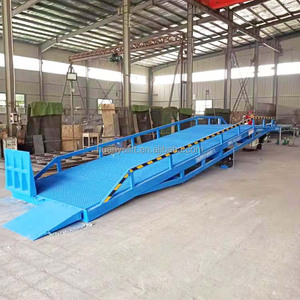 Container 6t 8t 10t 12t 15t Portable Mobile Truck Forklift Load Dock Ramp Yard <strong>Hydraulic</strong> Container Dock Ramp - Product Image 5