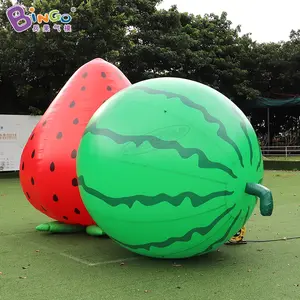Dessin animé gonflable géant personnalisé de modèle de ballon de fruits gonflables de conception de pastèque pour le jouet de décoration d'événement de partie