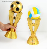 Trophée de football et de basketball en résine, série sportive créative peinte, de l'usine d'exposition de Wenzhou