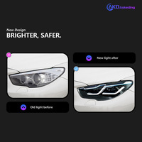 Ensemble de phares projecteurs LED DRL avec clignotants pour BMW Série 5 GT F07 2010-2017, version modifiée d'usine.