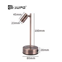 Lampe de bureau décorative GUPO 3W 2000mAh rechargeable par Type-C avec commande tactile, lampe de table intégrée à éclairage d'ambiance