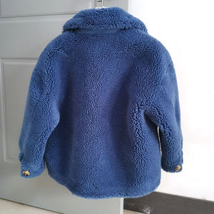 Bambini Shearling Giacca Piccolo Ragazze di Inverno Cappotto di pelle di Pecora Morbida Vera Pelliccia di Pecora Delle Ragazze del Cappotto e Giacche - Product Image 2