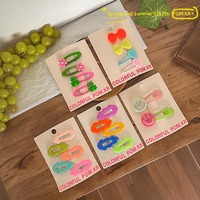 Barrettes à cheveux en forme de cœur avec nœud, colorées et adorables, pour filles, accessoires capillaires simples, cadeau idéal pour enfants