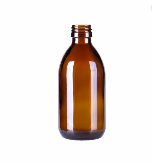 Стеклянная бутылка сиропа для лекарств и колпачок с защитой от детей янтарные стеклянные бутылки фармацевтического класса, янтарная трафаретная печать винтовая крышка 125 мл