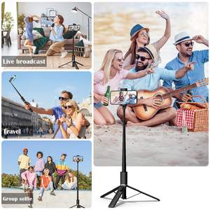 Trépied pour téléphone KINGJOY, bâton à selfie, télécommande, portable, léger, en alliage d'aluminium, support magnétique, enregistrement vidéo, vlog, extensible - Product Image 5